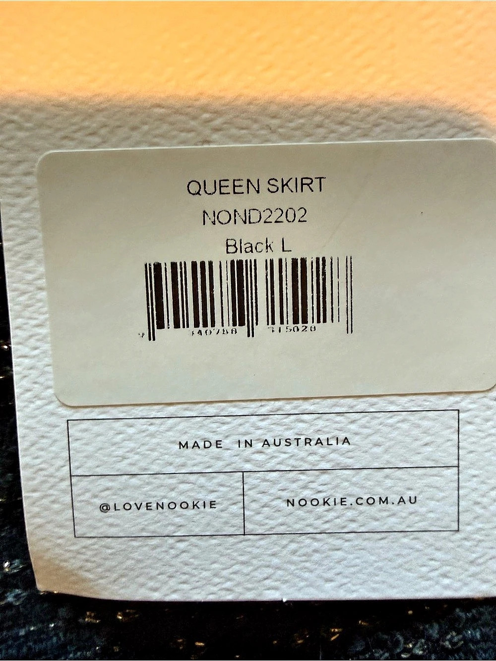 Nookie Queen Skirt Black Mini Skirt Size Large NWT - Picture 2 of 4
